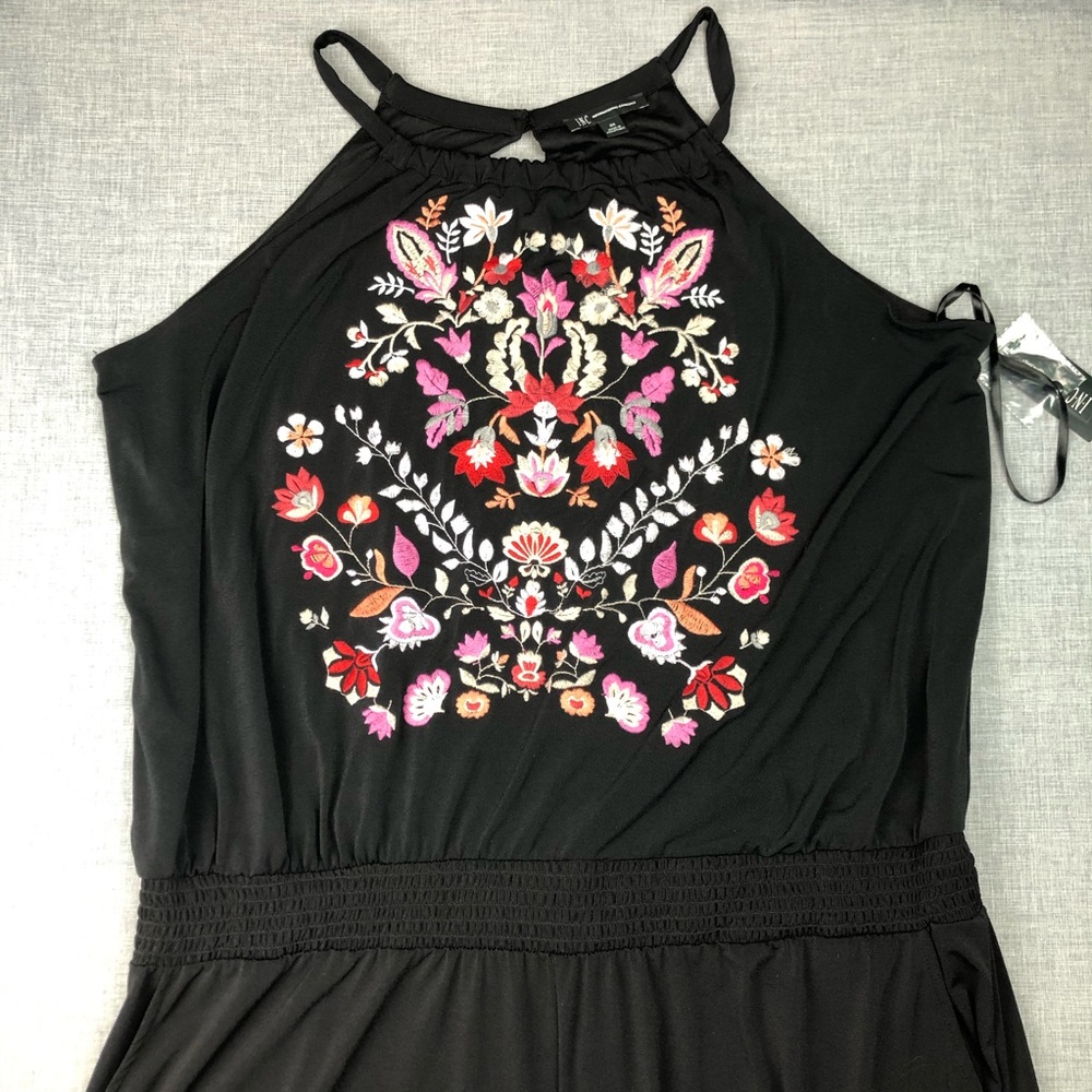 3X 4X INC Embroidered Boho Jumpsuit Plus Size - Picture 3 of 5